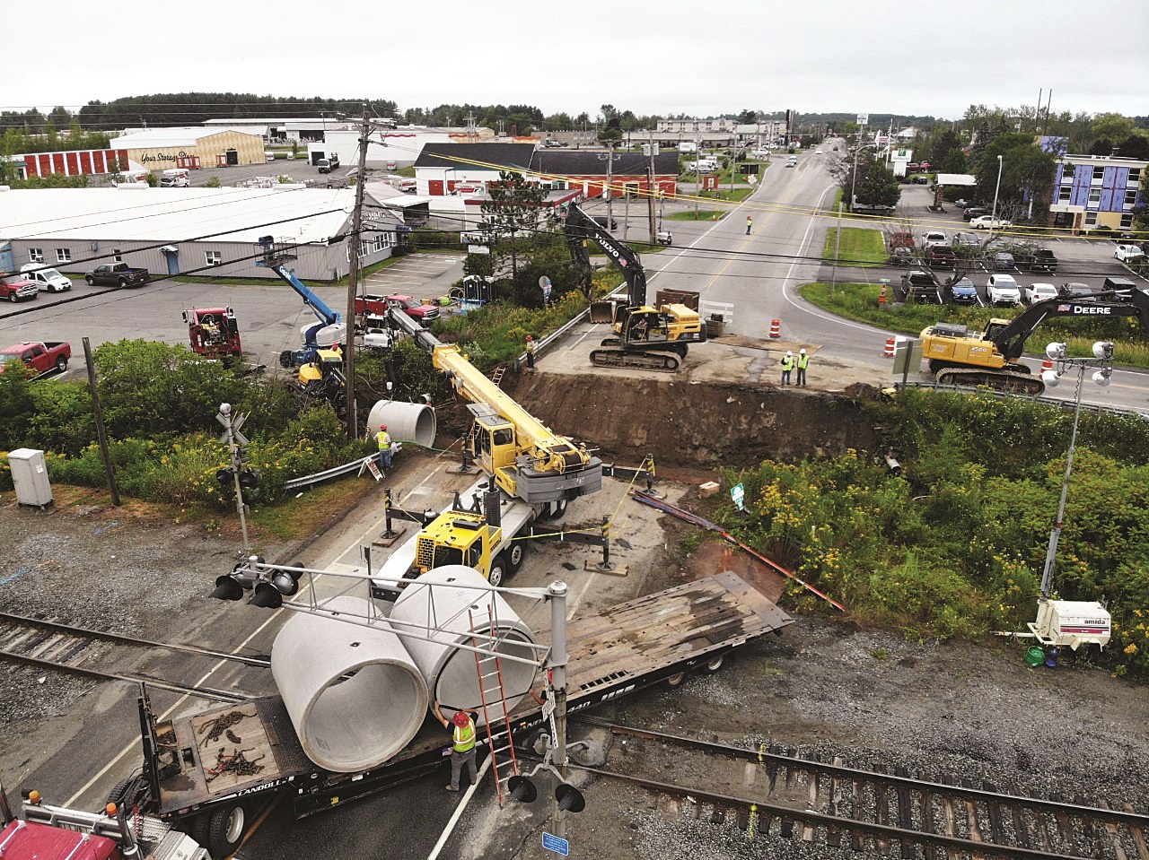 Pipe-Odlin Road Bangor Aerial Unload