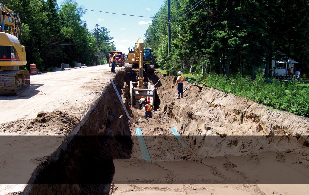 Youghall Drive sanitary sewer, Bathurst New Brunswick Strescon
